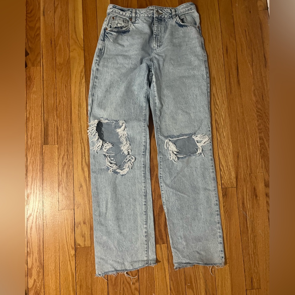 Garage Light Blue Distressed Women Jeans